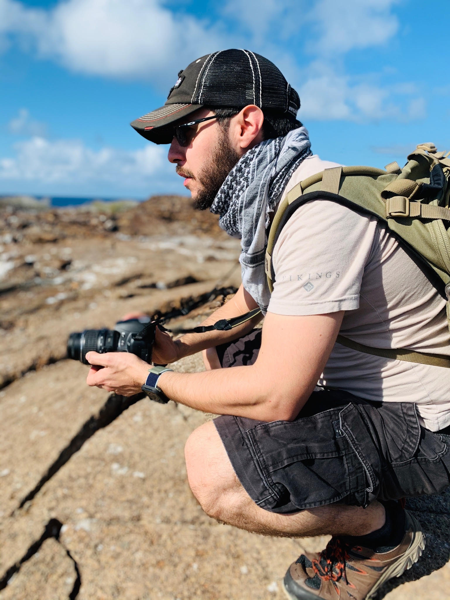 Photographing Frigate Birds in the Galapagos